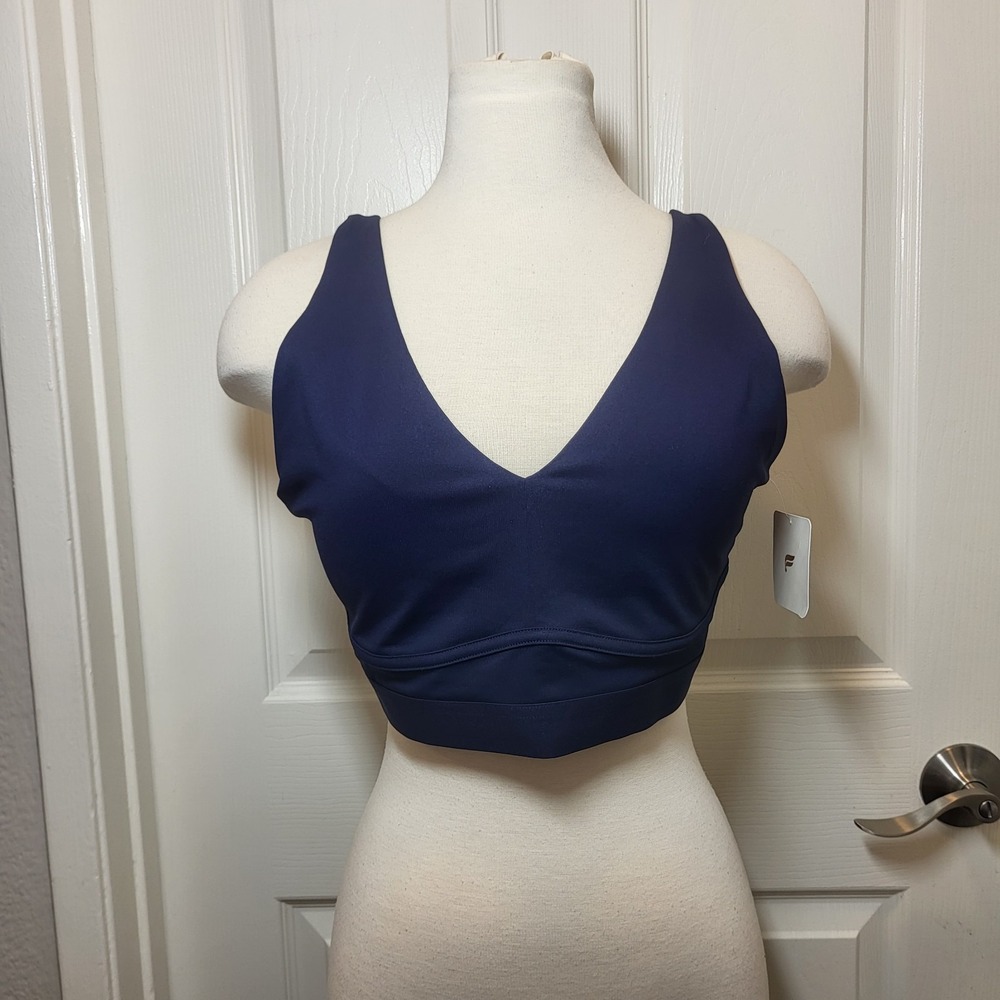 Fabletics All Day Every Day Bra Size Large-10 Deep Navy Blue MSRP $ 49.95